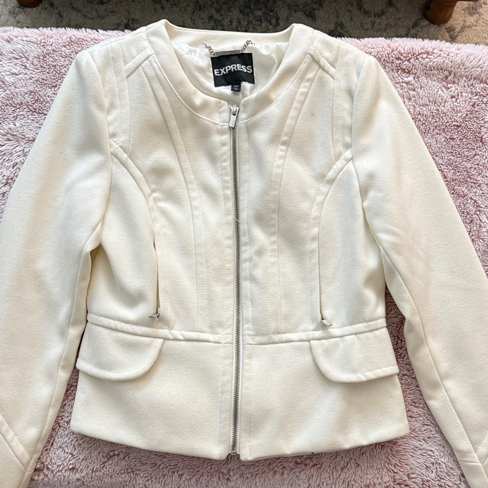 Express Women's Cream Blazer